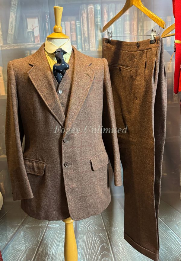 Vintage Bespoke 3 Piece Tweed Suit. Heavyweight  38"Chest /35"Waist (Ref:MHTS) - Image 19