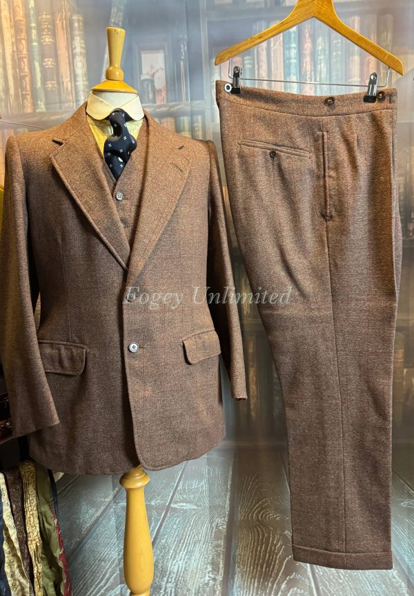 Vintage Bespoke 3 Piece Tweed Suit. Heavyweight  38"Chest /35"Waist (Ref:MHTS)