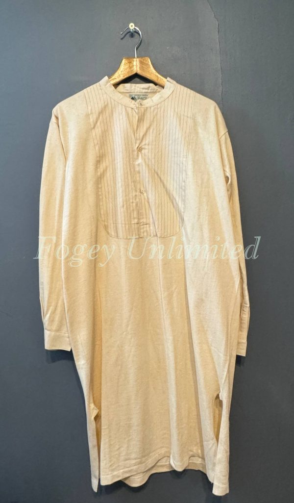 Maco Vintage German Heavyweight Long Sleeve Shirt/Undershirt. Contrast Bib Front 17"/43cm  Neck (Ref Maco43) - Image 3