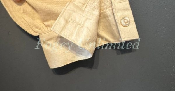 Maco Vintage German Heavyweight Long Sleeve Shirt/Undershirt. Contrast Bib Front 17"/43cm  Neck (Ref Maco43) - Image 9