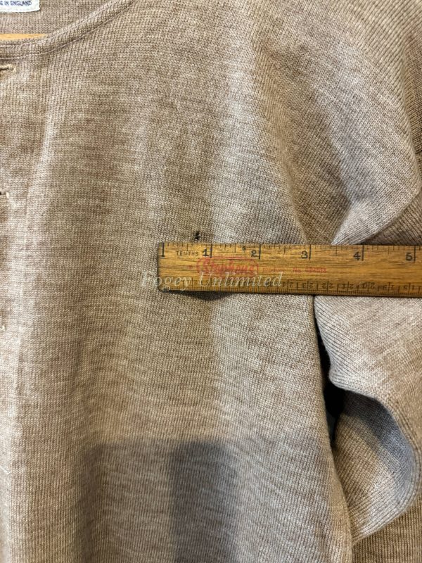 Vintage Morley Wool 3 button Long Sleeve Undershirt. 36" Chest (Ref: Mly36) - Image 6