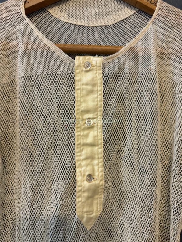 Vintage Cellular Mesh Aertex style 3 Button Front Undershirt SHORT Sleeve Vintage stock 38"/97cm Chest - Image 6