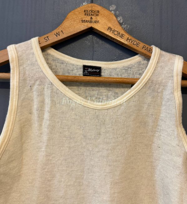 Vintage Morley Wool undershirt vest. Size Medium Chest 40" - Image 2