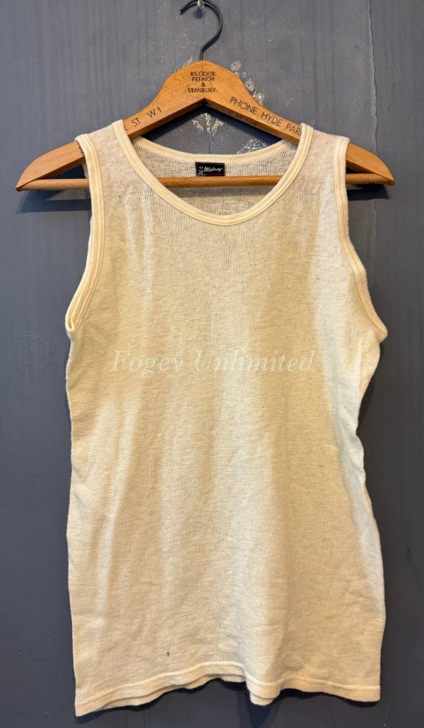 Vintage Morley Wool undershirt vest. Size Medium Chest 40"