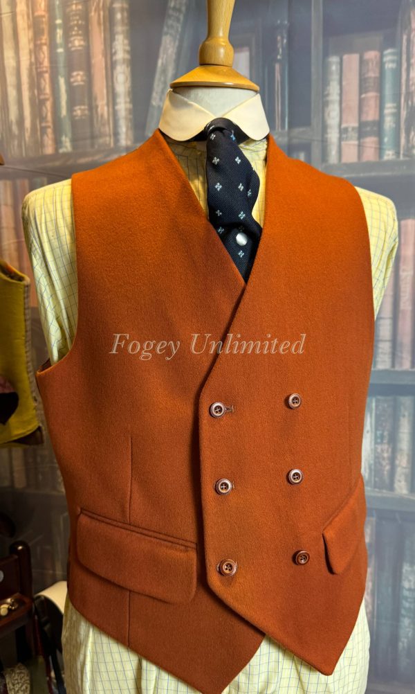Wonderful Double Breasted Doeskin Wool Waistcoat/Vest 40"/102cm Chest (Ref:WCDB40)