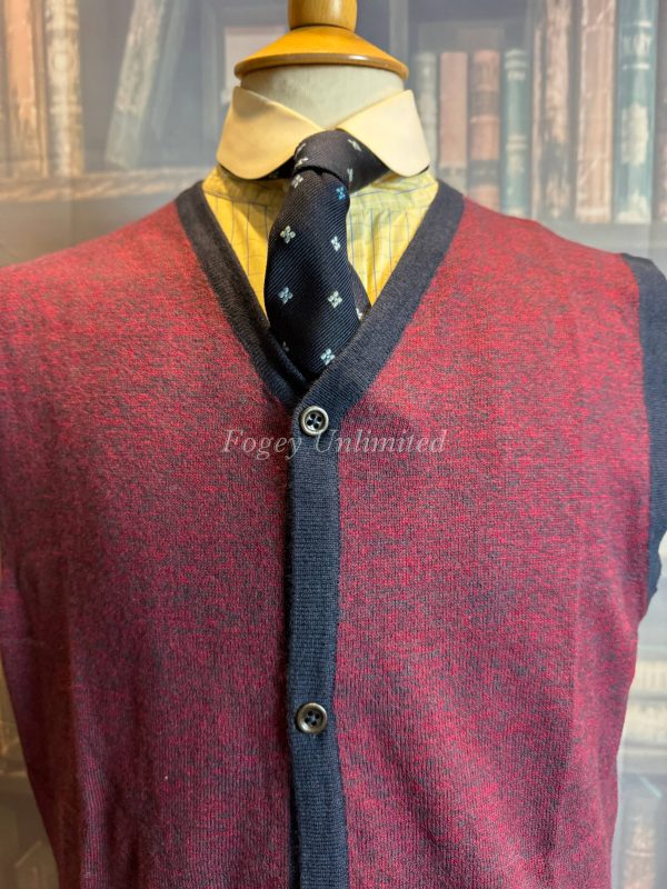 Knitted Wool Sleeveless Cardigan/Vest 38-40" Chest by Samuel Windsor. New - Image 3