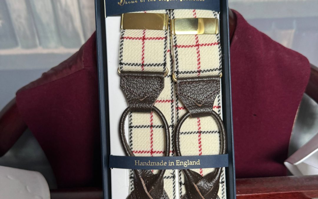 Albert Thurston LIMITED EDITION Tattersall woven Braces in 3 different colours.. LIMITED edition