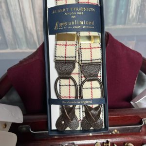 Albert Thurston LIMITED EDITION Tattersall woven Braces in 3 different colours.. LIMITED edition