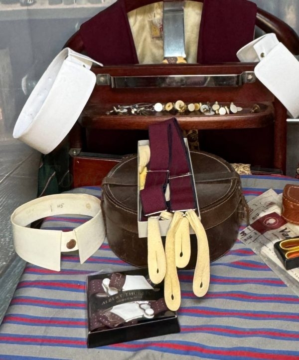 Vintage Elastic Trouser Braces (Suspenders)with Buckskin Ends. Huntsman Savile Row