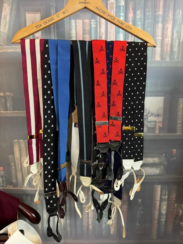 Pre-Loved Albert Thurston Barathea woven Braces/Suspenders. Various Colours (Ref:ATBV)