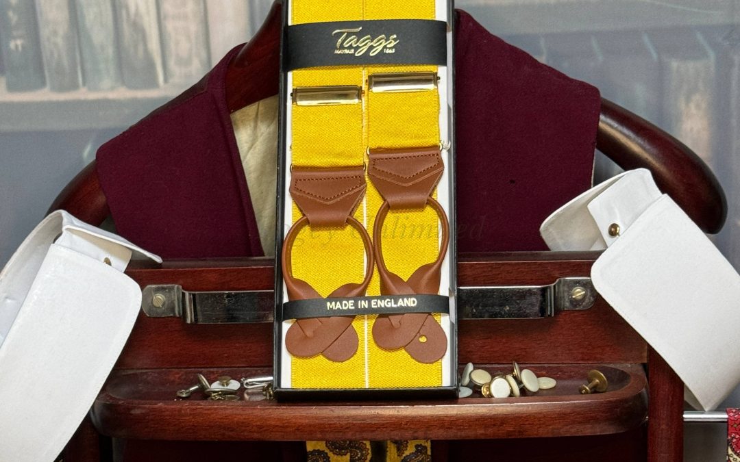Albert Thurston For Taggs Finest Braces (Suspenders) Barathea Yellow