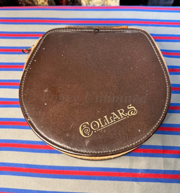 A Vintage Leather Collar Box. Storage for your Detachable Collars.  (CB2) - Image 2