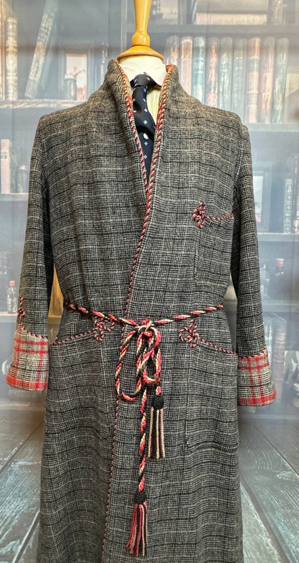 Wonderful Vintage Dressing Gown. Wool. Size Large  approx 40"/102cm Chest (Ref:DGG40) - Image 5