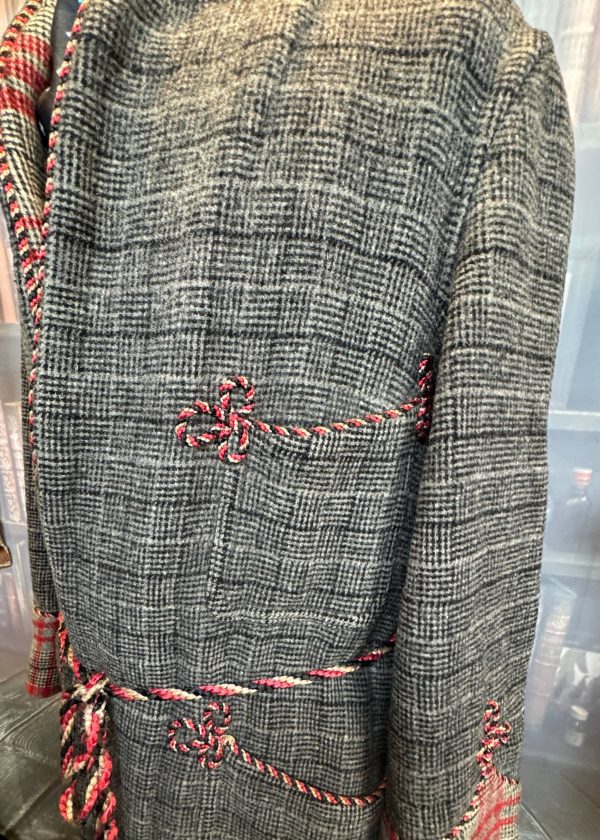 Wonderful Vintage Dressing Gown. Wool. Size Large  approx 40"/102cm Chest (Ref:DGG40) - Image 9