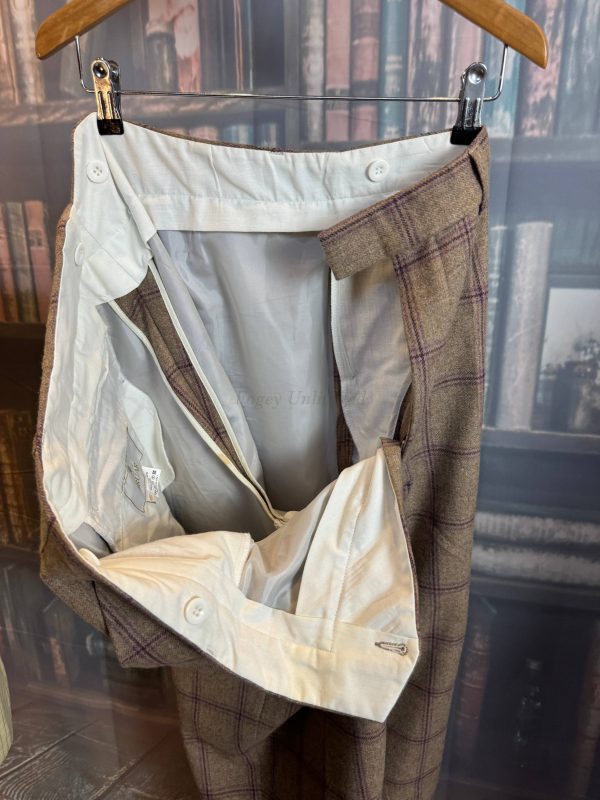 House of Bruar Wonderful  Purple Windowpane Check Tweed Plus 4s / Breeks  38"/97cm  waist - Image 2