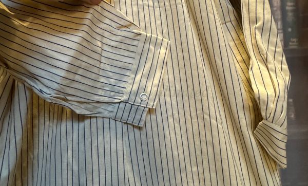 Vintage German Heavyweight Long Sleeve Shirt/Undershirt. Closed Front 15"/39cm  Neck (Ref GBS39) - Image 2