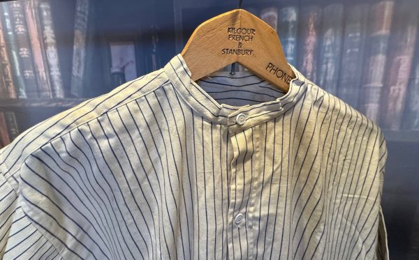 Vintage German Heavyweight Long Sleeve Shirt/Undershirt. Closed Front 15"/39cm  Neck (Ref GBS39) - Image 4