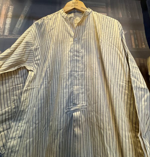 Vintage German Heavyweight Long Sleeve Shirt/Undershirt. Closed Front 15"/39cm  Neck (Ref GBS39) - Image 5