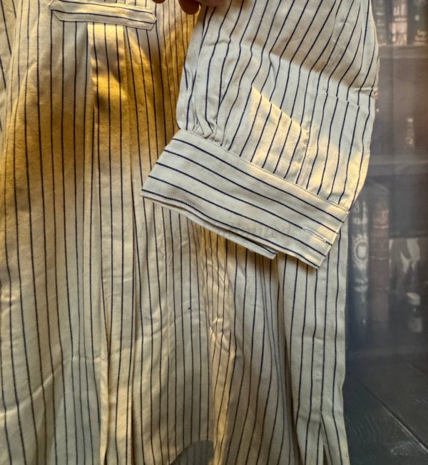 Vintage German Heavyweight Long Sleeve Shirt/Undershirt. Closed Front 15"/39cm  Neck (Ref GBS39) - Image 6