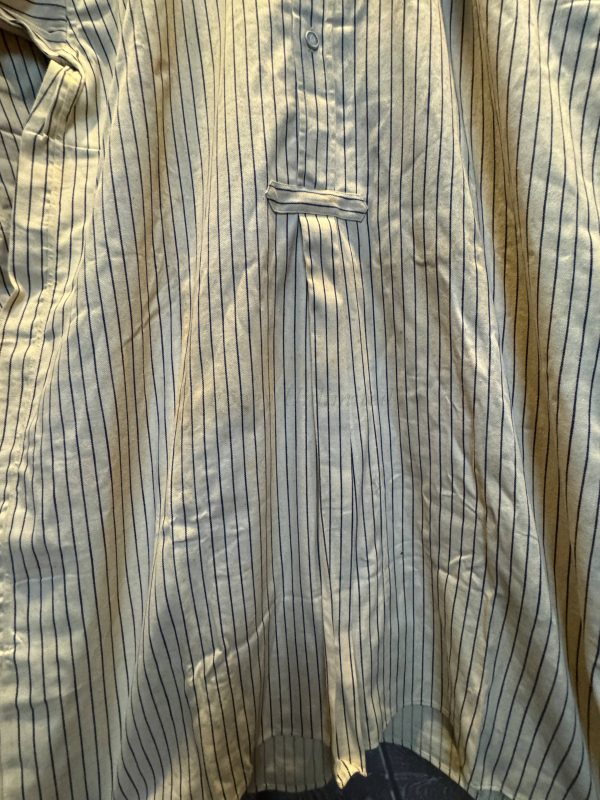 Vintage German Heavyweight Long Sleeve Shirt/Undershirt. Closed Front 15"/39cm  Neck (Ref GBS39) - Image 7
