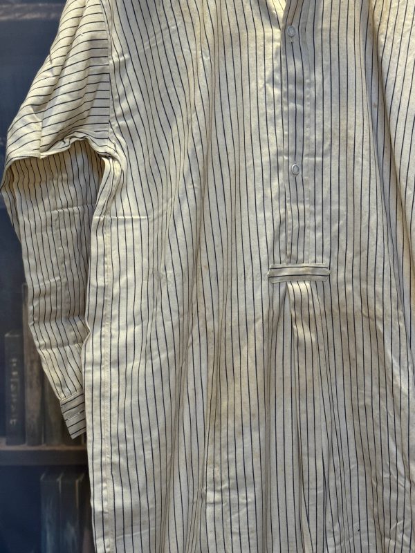 Vintage German Heavyweight Long Sleeve Shirt/Undershirt. Closed Front 15"/39cm  Neck (Ref GBS39) - Image 10