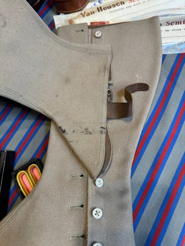 Vintage Grey Long 10 button Felt Spatterdashes (Spats). Medium - Image 6