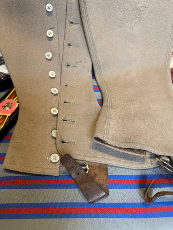 Vintage Grey Long 10 button Felt Spatterdashes (Spats). Medium - Image 3