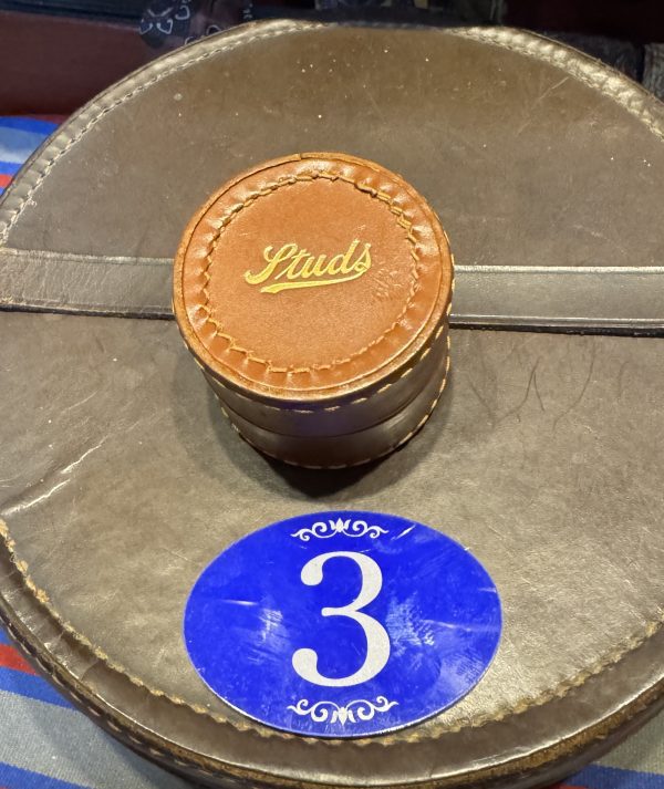 A Vintage Leather Collar Stud Box. Storage for your Collar Studs. Various Styles available.(Ref:B) - Image 4