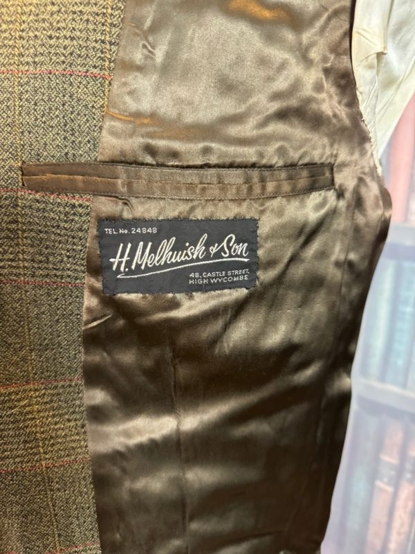 Vintage 3 Piece Thornproof Tweed Suit Chest 38"/97cm. Waist 32"/81cm. (Ref:PKME3) - Image 13