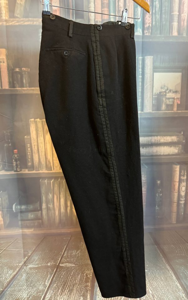Vintage Bespoke Formal Trousers Black heavyweight   29"/74cm waist Leg: 27"/68cm  (Ref: SAT29)