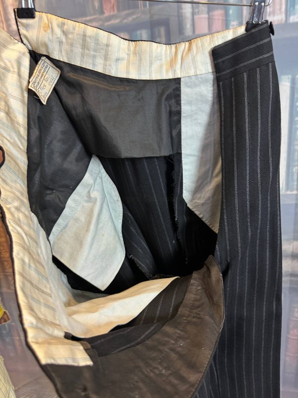 Amazing 1928 Vintage Bespoke Formal Morning Trousers dark Stripe  32"/81cm waist 33"/84cm Leg (Ref: VRT28) - Image 9