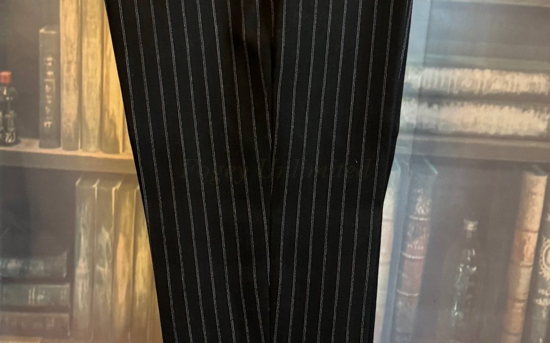 Amazing 1928 Vintage Bespoke Formal Morning Trousers dark Stripe  32″/81cm waist 33″/84cm Leg (Ref: VRT28)