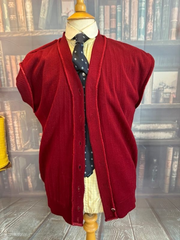 Heavy Knitted Wool Sleeveless Waistcoat/Cardigan/Vest 42" Chest (Ref:DSH42) - Image 3