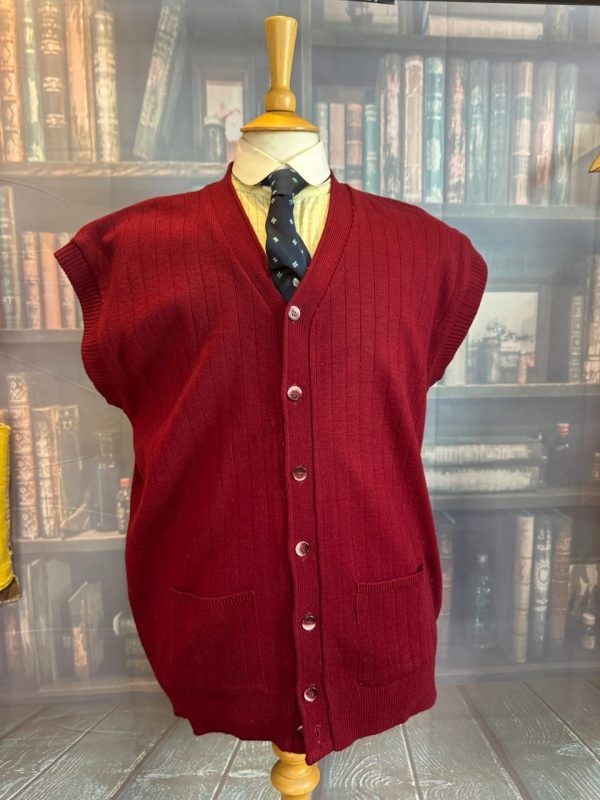 Heavy Knitted Wool Sleeveless Waistcoat/Cardigan/Vest 42" Chest (Ref:DSH42)
