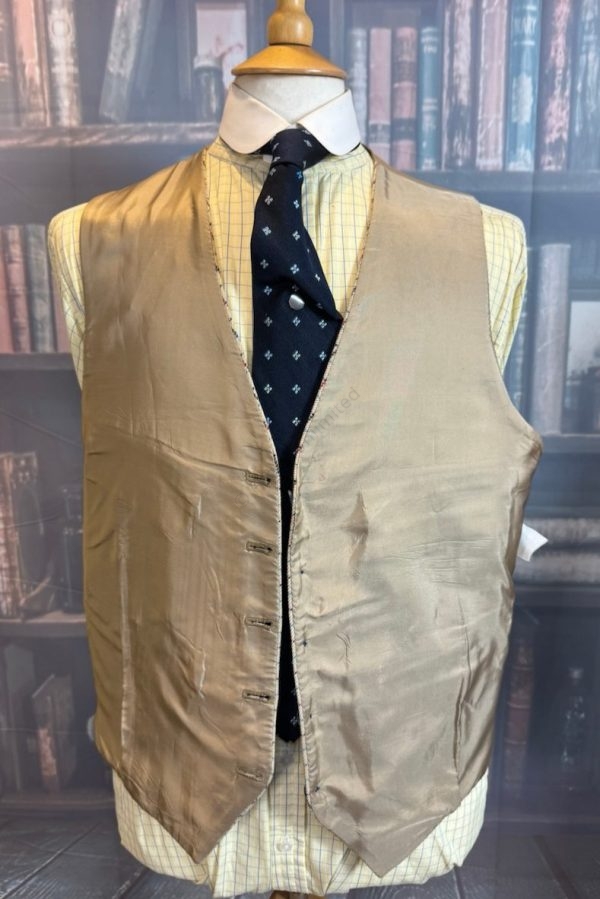 Vintage Dunn & Co Tattersall Wool Doeskin Waistcoat/Vest 44"/112cm Chest (Ref: Dunn44) - Image 8