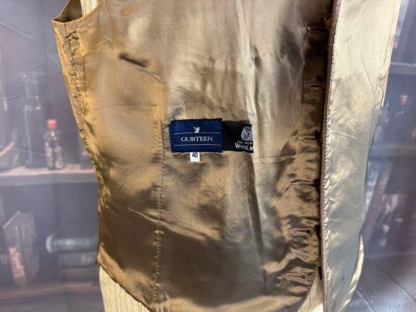 GURTEEN ESQUIRE Wool Doeskin Waistcoat/Vest. Fawn 40"/102cm Chest. GTNF40) - Image 4