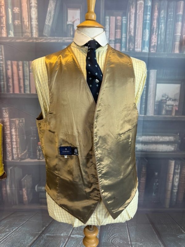 GURTEEN ESQUIRE Wool Doeskin Waistcoat/Vest. Fawn 40"/102cm Chest. GTNF40) - Image 3