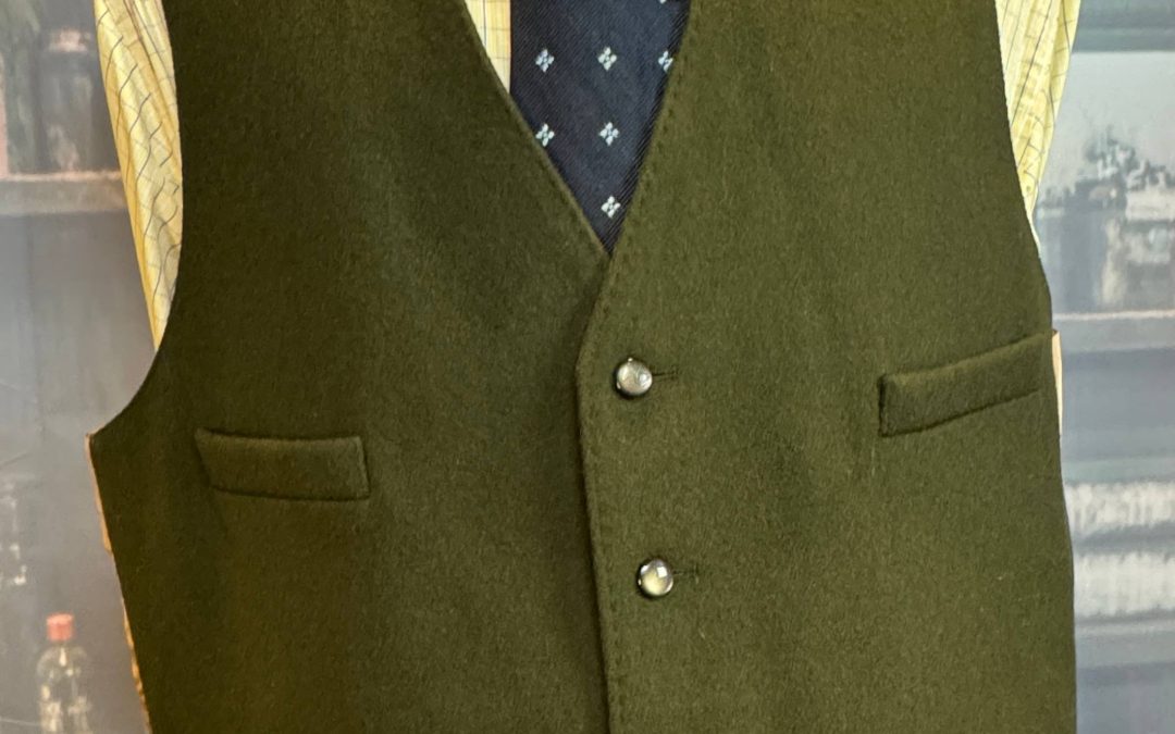 Vintage Wool Doeskin Waistcoat/Vest 44″/112cm Chest Gurteen (GRT44)