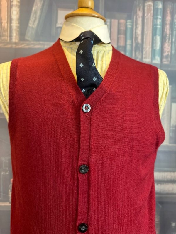 William Hunt Fine Knitted Wool Sleeveless Waistcoat/Cardigan/Vest 40" Chest (Ref:WH40) - Image 6