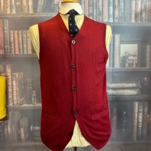 William Hunt Fine Knitted Wool Sleeveless Waistcoat/Cardigan/Vest 40" Chest (Ref:WH40)