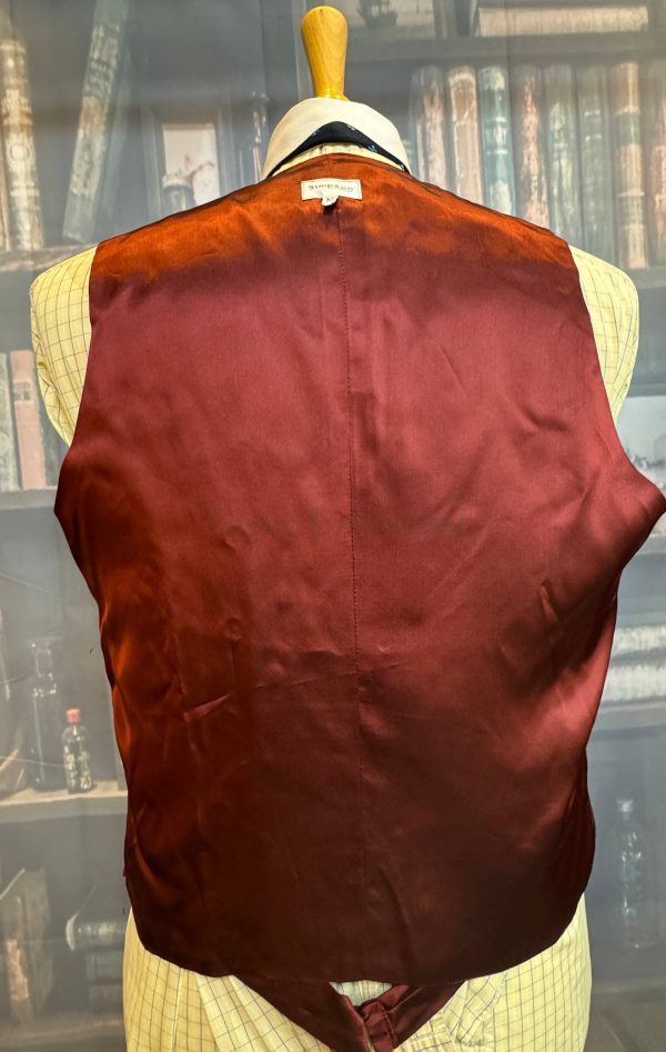 Vintage Simpson Piccadilly Red Satin Waistcoat/Vest 38"/197cm Chest (Ref:SMP38) - Image 5
