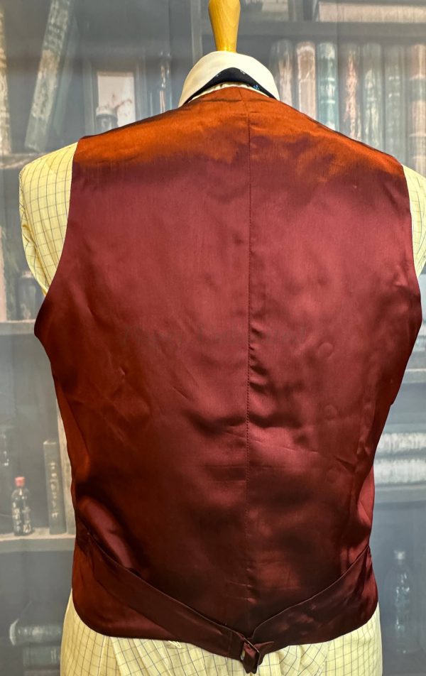 Vintage Simpson Piccadilly Red Satin Waistcoat/Vest 38"/197cm Chest (Ref:SMP38) - Image 4