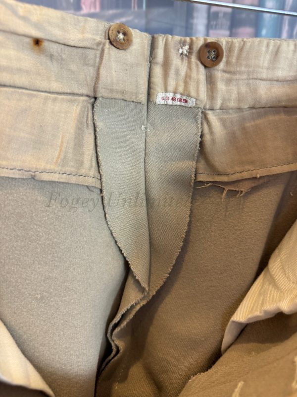 Vintage Bespoke Elephant Ear Heavyweight Breeches Jodhpurs.28"/71cm waist (Ref:Archer) - Image 2