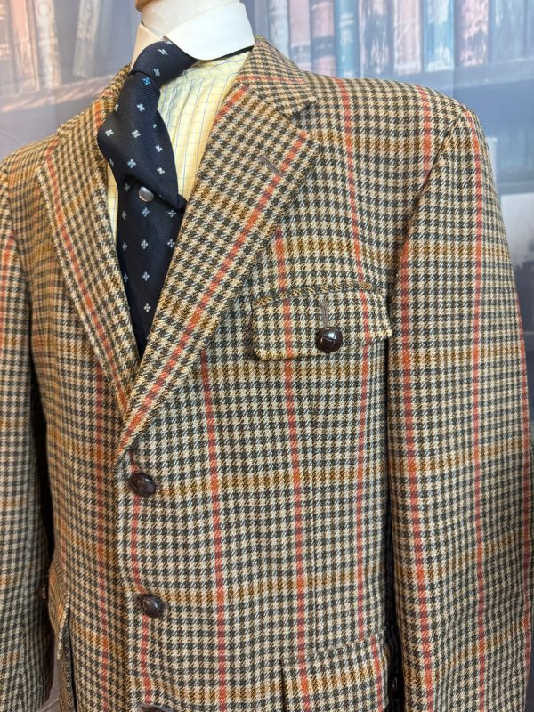 Vintage Heavyweight "Essex" Belted Norfolk Style Tweed Jacket by  Bladen 44"L /112cm Chest (Ref:Essex44) - Image 3