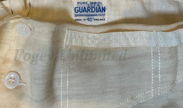Vintage NOS Guardian Heavyweight  WOOL Long Johns Brace Tapes, Yoke front 40" waist (GD40W) - Image 9