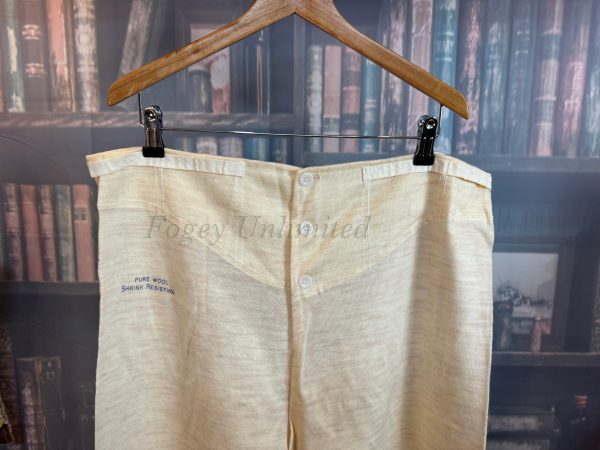 Vintage NOS Guardian Heavyweight  WOOL Long Johns Brace Tapes, Yoke front 40" waist (GD40W) - Image 4