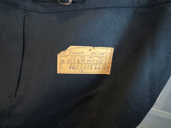 Vintage New Unworn Police Service Heavyweight  Wool Trousers with Truncheon pocket Waist 39" (VINC39) - Image 5