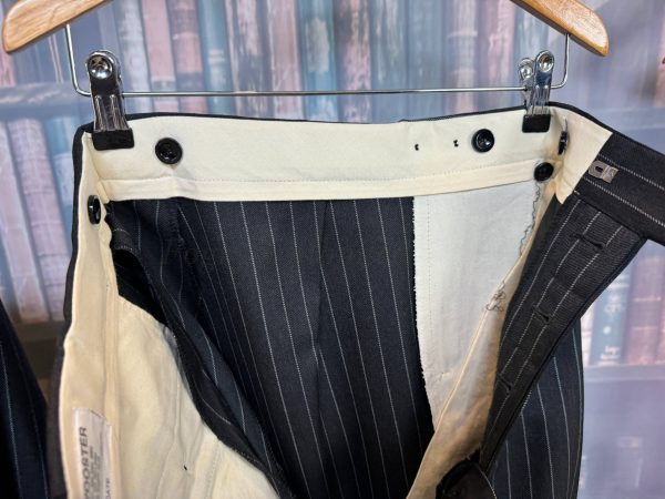 Vintage Bertie Wooster Double Breasted Chalk stripe 2 piece Suit Chest 43"/109cm. Waist 34"/87cm waist (Ref:BW43) - Image 17