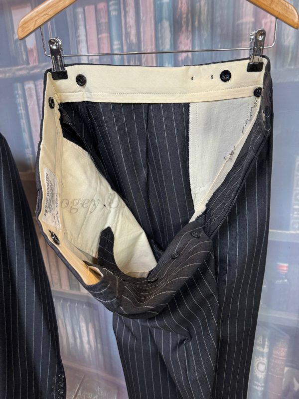 Vintage Bertie Wooster Double Breasted Chalk stripe 2 piece Suit Chest 43"/109cm. Waist 34"/87cm waist (Ref:BW43) - Image 14
