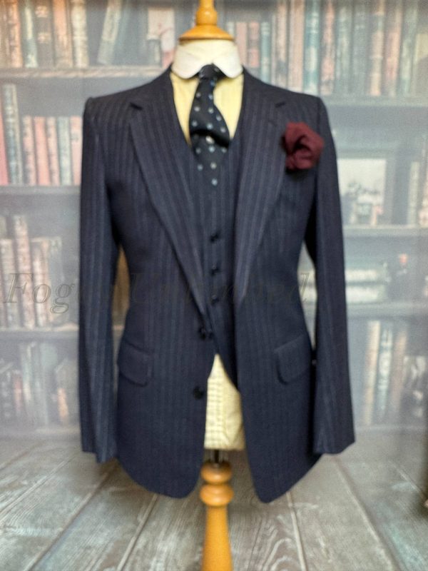 Lovely Burtons Vintage Pinstripe 3 piece Suit Chest 38"/95cm. Waist 31"/79cm waist (Ref:PS3P) - Image 7